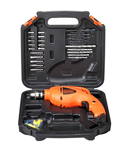 India Desire : Buy BLACK+DECKER HD400KA50 10mm 550 Watt Impact Drill Kit (Orange, 50 Accessories) at Rs. 2099 from Amazon