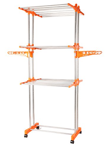 India Desire : Buy BMS Lifestyle 2-Pole Steel Drying Rack, Orange at Rs. 1799 from Amazon [Regular Price Rs 1999]