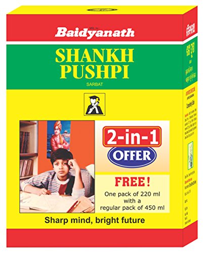 India Desire : Buy Baidyanath Shankhapushpi Sharbat - 450 ml with Free Sharbat - 220 ml at Rs. 123 from Amazon