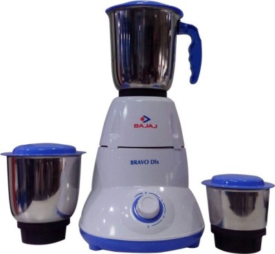 India Desire : Buy Bajaj Dlx Bravo DLX. 500 W Mixer Grinder(White & Blue, 3 Jars) at Rs. 1775 from Flipkart