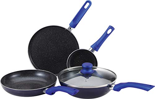 India Desire : Buy Bergner Esprit - 5 Piece Cookware Set Aluminium Cookware in Blue Colour by HoemTown at Rs. 974 from Amazon [Regular Price 2170]