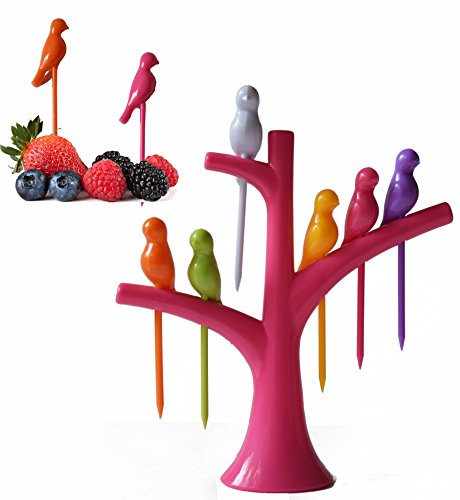 India Desire : Buy Birdie Plastic Fruit Fork Set, 7-Pieces, Multicolour at Rs. 50 from Amazon