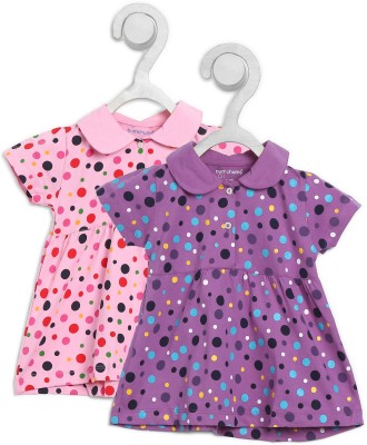 India Desire : Buy Bumchums Girls Midi/Knee Length Casual Dress(Pink, Half Sleeve) pack of 2 at Rs. 119 from Flipkart