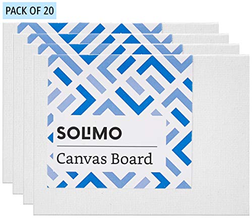 India Desire : Buy Amazon Brand - Solimo Medium Grain Cotton Canvas Board, 3 x 4 inch, Set of 20 at Rs. 157 from Amazon [MRP Rs 1199]