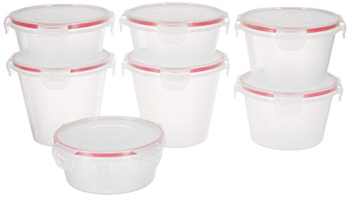 India Desire : Buy Amazon Brand - Solimo Plastic Kitchen Storage Container Set, 7-Pieces, Transparent at Rs. 285 from Amazon