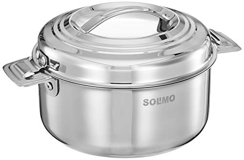 India Desire : Buy Amazon Brand - Solimo Platina Insulated Stainless Steel Serving Casserole with Lid (1.5L) at Rs. 392 from Amazon