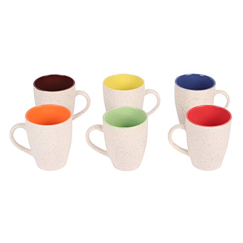 India Desire : Buy Anwaliya Edesia Series Ceramic Coffee Mugs - 6 Pieces, Marble White, 250 ML at Rs. 299 from Amazon [Regular Price Rs 495]