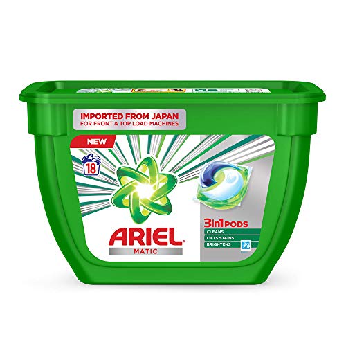 India Desire : Buy Ariel Matic 3in1 PODs Liquid Detergent Pack 18 Count for Both Front Load and Top Load Washing Machines at Rs. 349 from Amazon