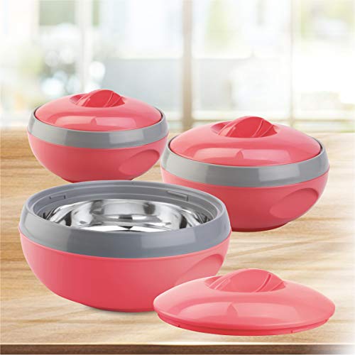 India Desire : Buy Asian Venus Plastic Casserole Set, 3-Pieces, Pink at Rs. 429 from Amazon [Regular Price Rs 588]