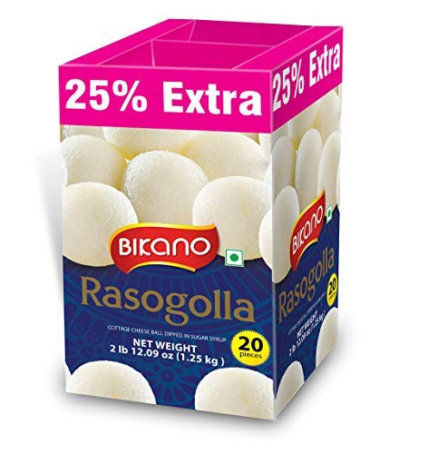 India Desire : Buy Bikano Rasogolla, 1kg  (with 25% Extra) at Rs. 159 from Amazon [Regular Price Rs 210]
