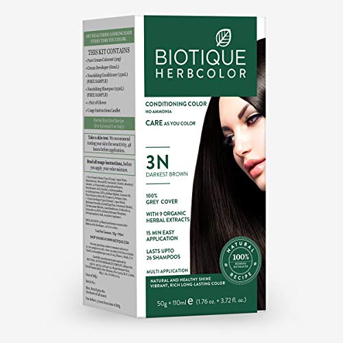 India Desire : Buy Biotique Bio Herbcolor 3N Darkest Brown, 50 g + 110 ml (Conditioning Color No Ammonia) at Rs. 162 from Amazon [Other Seller Price @Rs 250]