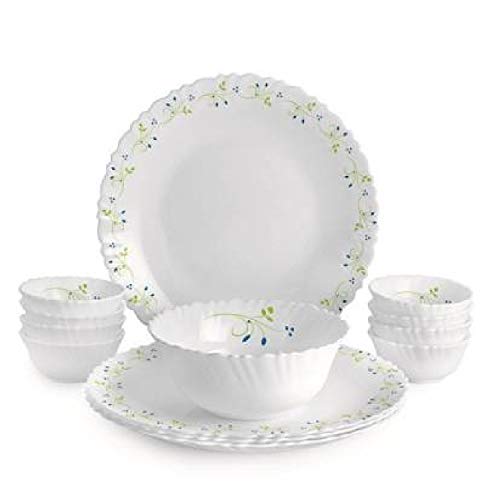 India Desire : Buy Cello Opalware Dazzle Tropical Lagoon Dinner Set, 13Pcs, White at Rs. 799 from Amazon