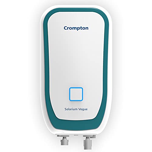 India Desire : Buy Crompton Solarium Vogue 3-Litre, 3KW Instant Water Heater/Geyser with free Installation & Pipe (White and Turquoise Blue) at Rs. 2825 from Amazon [Regular Price @Rs 3999]