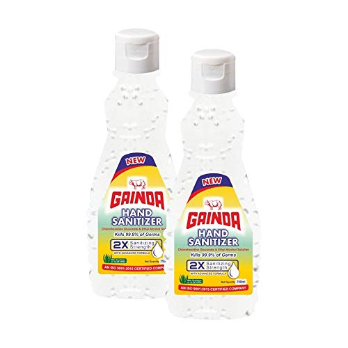 India Desire : Buy Gainda 70% Alcohol Hand Sanitizer, 250 ml (Pack of 2) at Rs. 128 from Amazon
