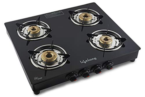 sunflame gas stove 4 burner prime bk