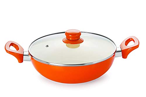India Desire : Buy Nirlon Ceramic Non Stick Induction Aluminium Kadhai, 2.25 litres, Orange at Rs. 746 from Amazon [Regular Price Rs 1200]
