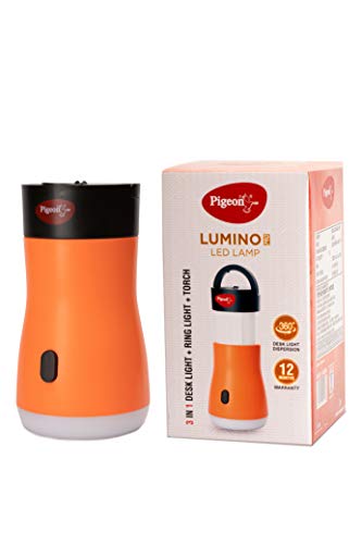 India Desire : Buy Pigeon by Stovekraft Lumino Pro Desk + Torch Emergency Lamp with 1200mAH Battery (Orange) at Rs. 379 from Amazon