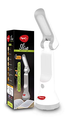 India Desire : Buy Pigeon by Stovekraft Shine 2 in 1 Desk and Torch Emergency lamp with 1200 mAH and 8 Hours Backup (White) at Rs. 299 from Amazon