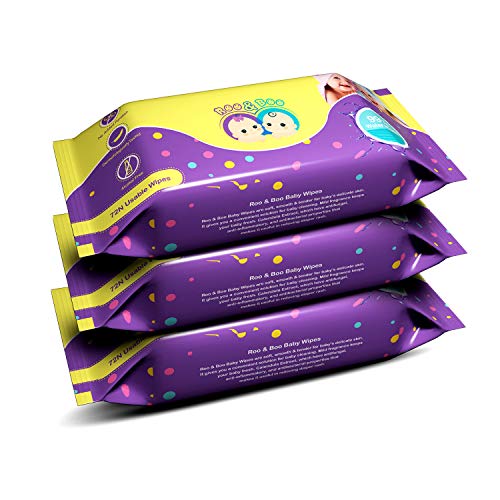 India Desire : Buy Roo & Boo Baby Wet Wipes - Paraben Free 99% Water Wipes (72 pcs/pack) (Pack of 3) at Rs. 185 from Amazon [MRP Rs 387]