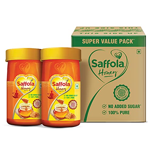 India Desire : Buy Saffola Honey 100% Pure & Natural, Super Value Pack, 600g, Yellow at Rs. 162 from Amazon