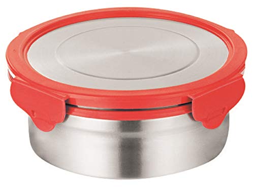 India Desire : Buy Signoraware Lock n Store Steel Round with Steel Lid, 650ml, Set of 1, Red at Rs. 149 from Amazon