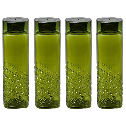 India Desire : Buy Steelo Emerald Pet Water Bottle 1000 ml, Set of 4, Olive Green at Rs. 167 from Amazon