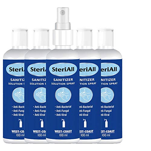 India Desire : Buy West Coast SteriAll Alcohol Based Hand Sanitizer Solution Spray for Office, home, etc- 100ml (Pack of 1 with 4 Refill Pack) at Rs. 99 from Amazon