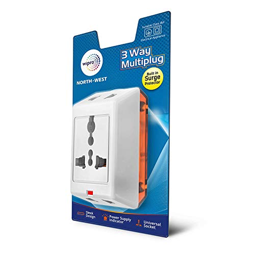 India Desire : Buy Wipro 3 way multiplug with built in Surge Protector at Rs. 136 from Amazon [Regular Price @Rs 224]