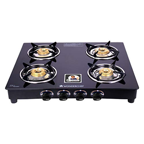 India Desire : Buy Wonderchef Power 4 Burner Toughened Glass MS Cooktop Gas Stove, Black at Rs. 2700 from Amazon [Regular Price Rs 4499]