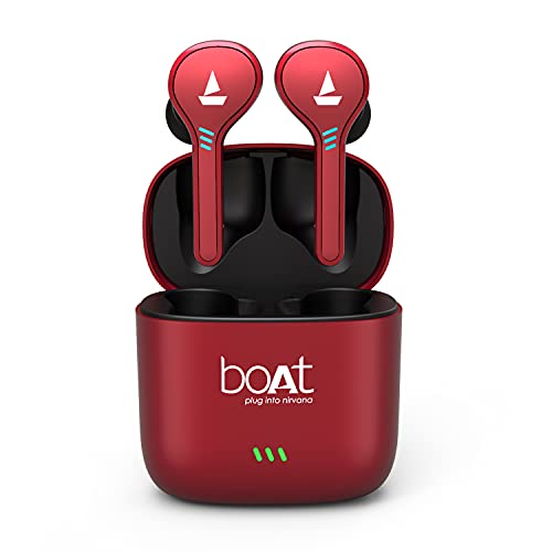 India Desire : Buy boAt Airdopes 431 Twin Wireless Ear-Buds with Mic(Red) at Rs. 1499 from Amazon