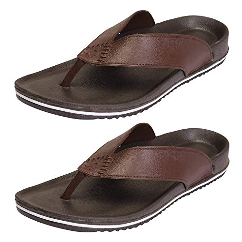India Desire : Buy CLYMB Mens Perfect Combo Pack of 2 Brown Stylish Casual Slippers At Rs. 108 from Amazon