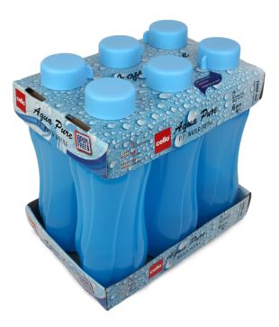 India Desire : Cello Aqua Pure PP Bottle 1000 ml (Set of 6) Blue At Rs. 475 From Snapdeal