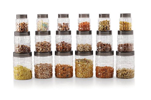 India Desire : Buy Cello Checkers Plastic PET Canister Set, 18 Pieces, Clear at Rs. 399 from Amazon [Selling Price Rs 649]