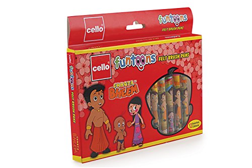 India Desire : Buy Cello Chhotta Bheem Felt Brush Pen with Flexible Tip - Pack of 12 (Multicolor) at Rs. 89 from Amazon [Selling Price Rs 130]