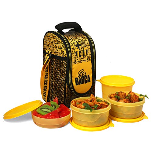 India Desire : Buy Cello FCB Barcelona Plastic Lunch Box Set, 4-Pieces, Blue at Rs. 274 from Amazon