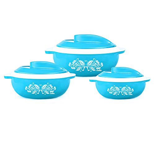 India Desire : Buy Cello Hot Serve Plastic Casserole Set, 3-Pieces, Blue at Rs. 409 from Amazon