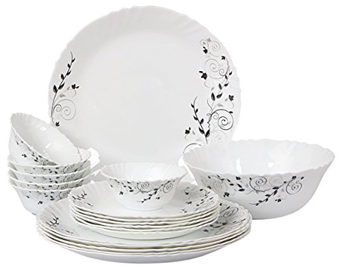India Desire : Buy Cello Imperial Floral Bloom Opalware Dinner Set, 19 Pieces, White at Rs. 816 from Amazon [Selling Price Rs 1690]