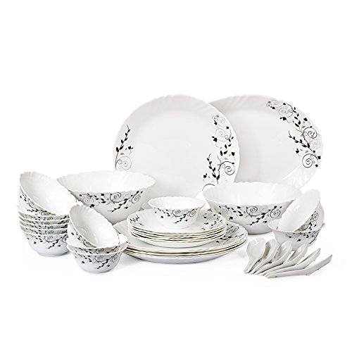 India Desire : Buy Cello Imperial Floral Bloom Opalware Dinner Set, 33 Pieces, White at Rs. 1521 from Amazon [Regular Price Rs 2934]