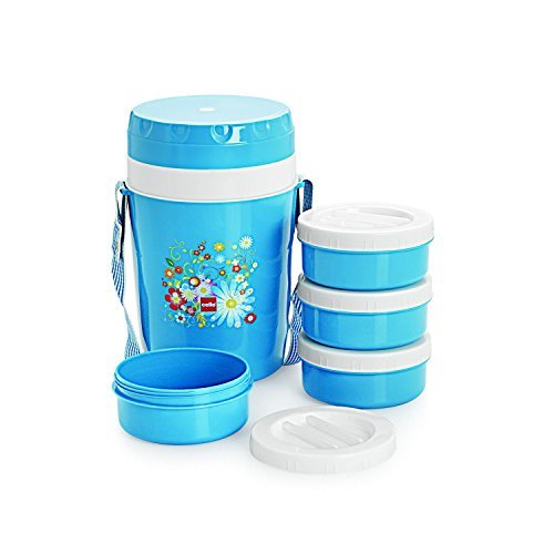 India Desire : Buy Cello Micra Insulated 4 Container Lunch Carrier, Blue at Rs. 355 from Amazon