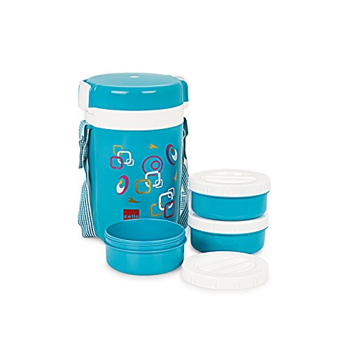 India Desire : Buy Cello Super Executive Insulated 3 Container Lunch Carrier, Blue at Rs. 281 from Amazon [Selling Price Rs 454]