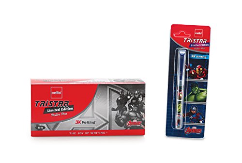 India Desire : Buy Cello Tristar Limited Edition Avengers Pen Set - Pack of 10 (Blue) at Rs. 135 from Amazon [Regular Price Rs 214]