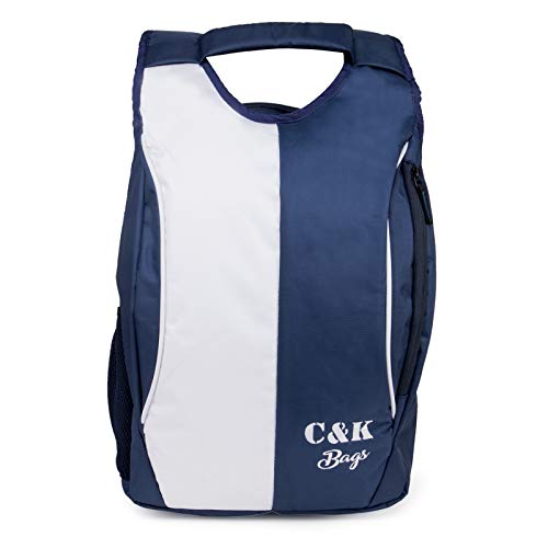 India Desire : Buy Chris & Kate Polyester 21 LTR White & Navy Blue School Bag at Rs. 299 from Amazon [Selling Price Rs 499]