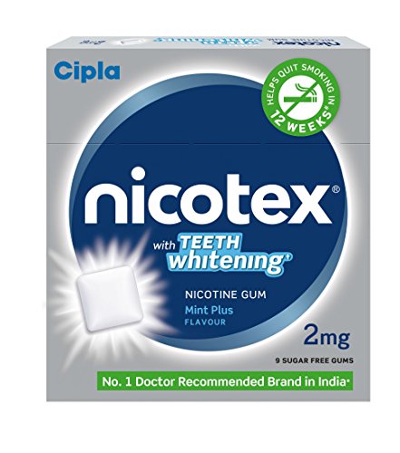 India Desire : Amazon Steal Deal: Buy Cipla Nicotex Nicotine Teeth Whitening Gum -TW 2 mg (9x10 Pieces, Mint) at Rs. 400 [Regular Price Rs 540]