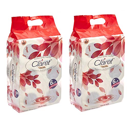 India Desire : Buy Claret White 2 Ply Bathroom Tissue Toilet Roll (Pack of 12) at Rs. 210 from Amazon [Selling Price Rs 390]