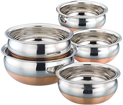India Desire : Buy Classic Essentials Stainless Steel Handi Set, 5-Pieces, Silver at Rs. 423 from Amazon [Regular Price Rs 599]