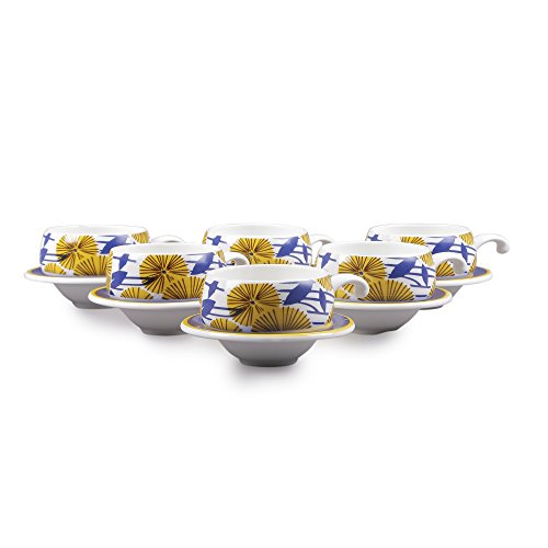 India Desire : Buy Clay Craft Lillyput Carpet Bone China Cup and Saucer Set, 12-Pieces, Multicolour (CS-LILLYPUT-387) at Rs. 379 from Amazon [Regular Rs 610 ]