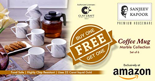 India Desire : Buy Clay Craft Sanjeev Kapoor Ceramic Coffee Mug Set, 6-Pieces, Pack of 2 at Rs. 743 from Amazon