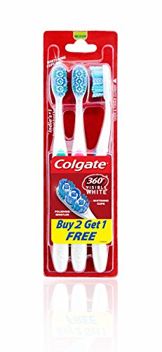 India Desire : Buy Colgate 360 Visible White Toothbrush Pack of 3 at Rs. 79 from Amazon [MRP Rs 170]
