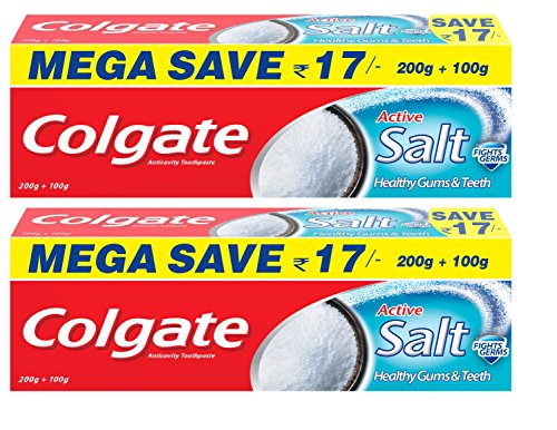 India Desire : Buy Colgate Active Salt Toothpaste Natural Saver Pack - 300 g (Pack of 2) at Rs. 127 from Amazon [MRP Rs 244]