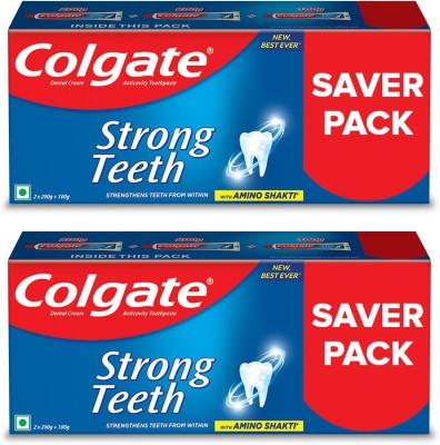 India Desire : Buy Colgate Strong Teeth Anticavity with Amino Shakti Toothpaste(1000 g, Pack of 2) at Rs. 292 from Flipkart [Flat 30% Off]